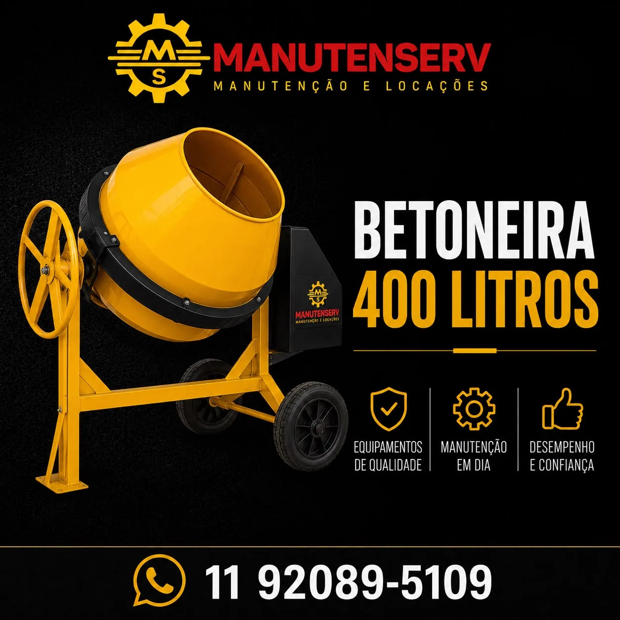 Betoneira 400 litros