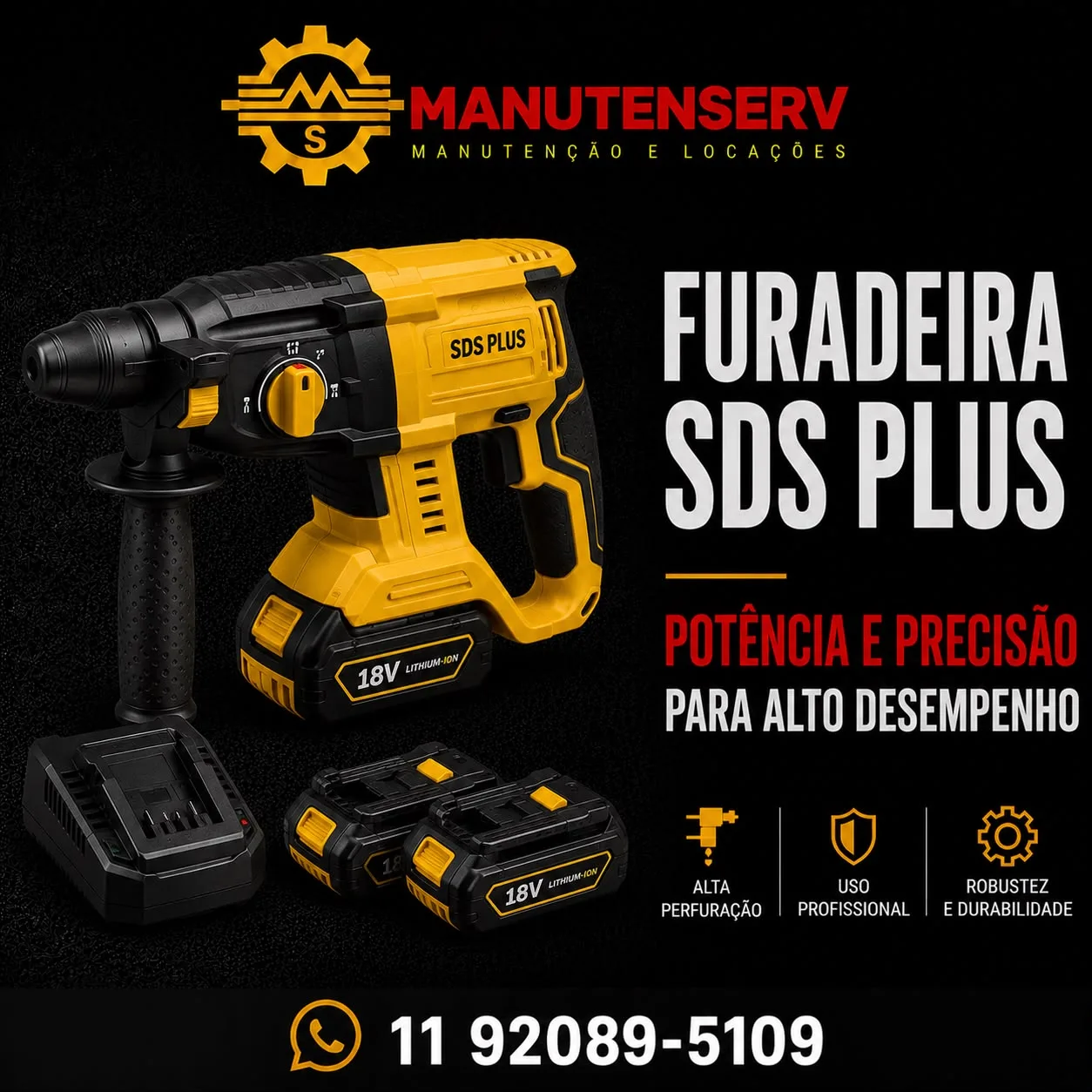 Furadeira SDS Plus 18 V