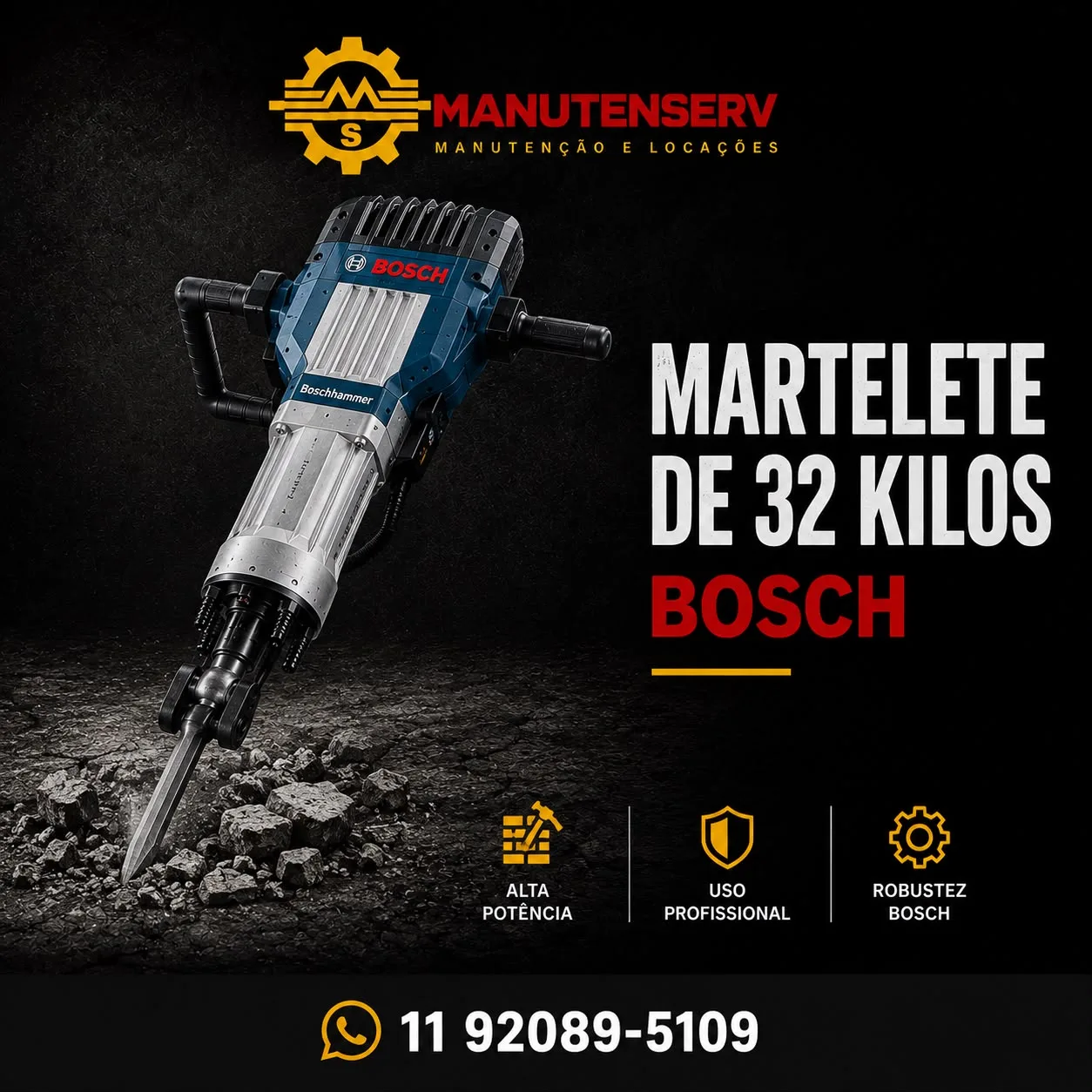 Martelete de 32 kg Bosch